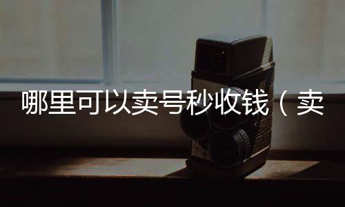 哪里可以卖号秒高价回收vx平台收钱（卖号最快收到钱的软件）