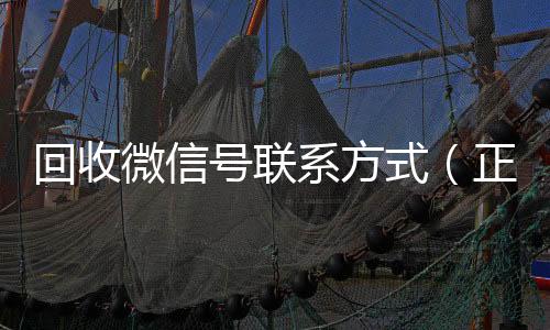 回收微信号联系全网独家有信誉收微信号的公司方式（正规高价回收微信号）