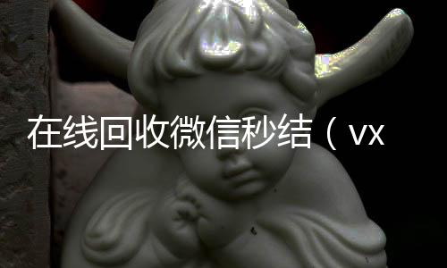 在线回收微信vx号回收平台秒结（vx回收平台秒结）
