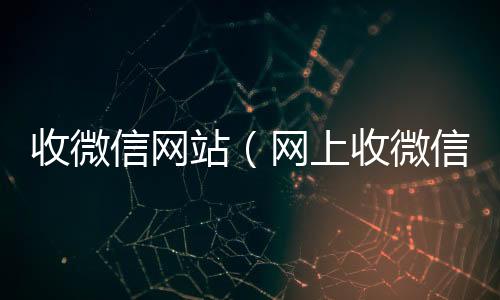收微信网站（在线回收微信秒结网上收微信的是干什么的）