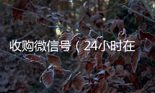 收购微信号（秒结款微信回收平台24小时在线回收vx）