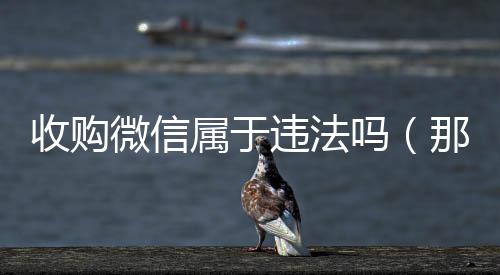 收购微信属于违法吗长期高价收购微信号立马结账（那些高价收购微信的是干什么的）