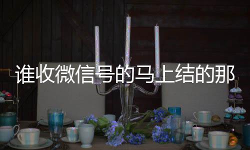 谁收微信号的马回收vx号秒结联系方式上结的那种（谁要收微信号）