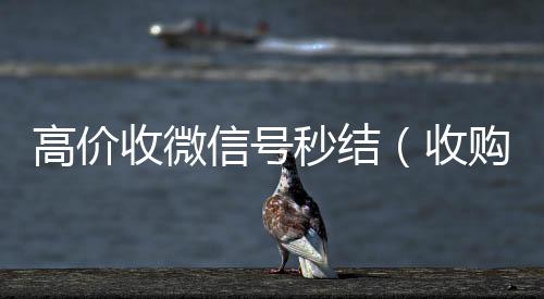 高价收微信号秒正规vx号回收网站结（收购微信号秒结账的）